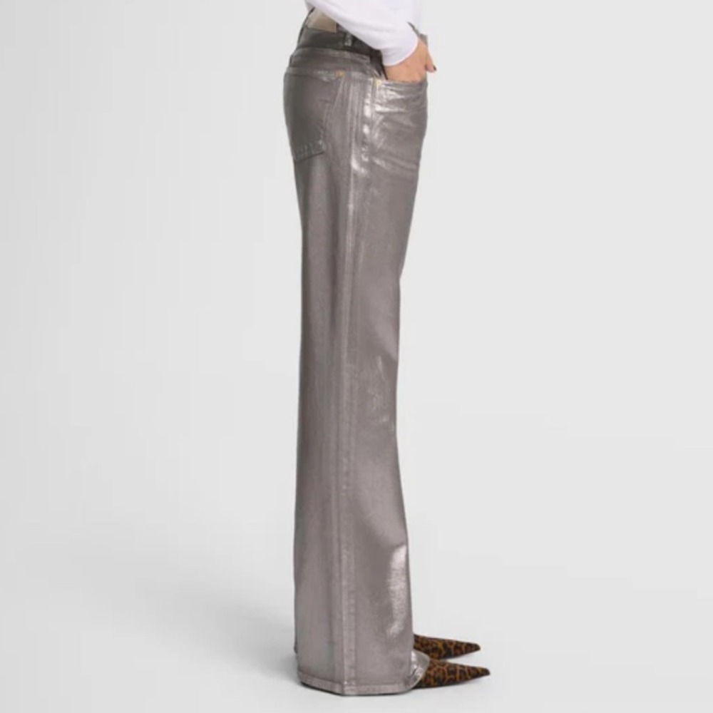 7 For All Mankind Silver Flare Jeans